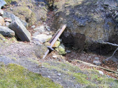 
Pipework under Blaencyffin tramway, March 2010